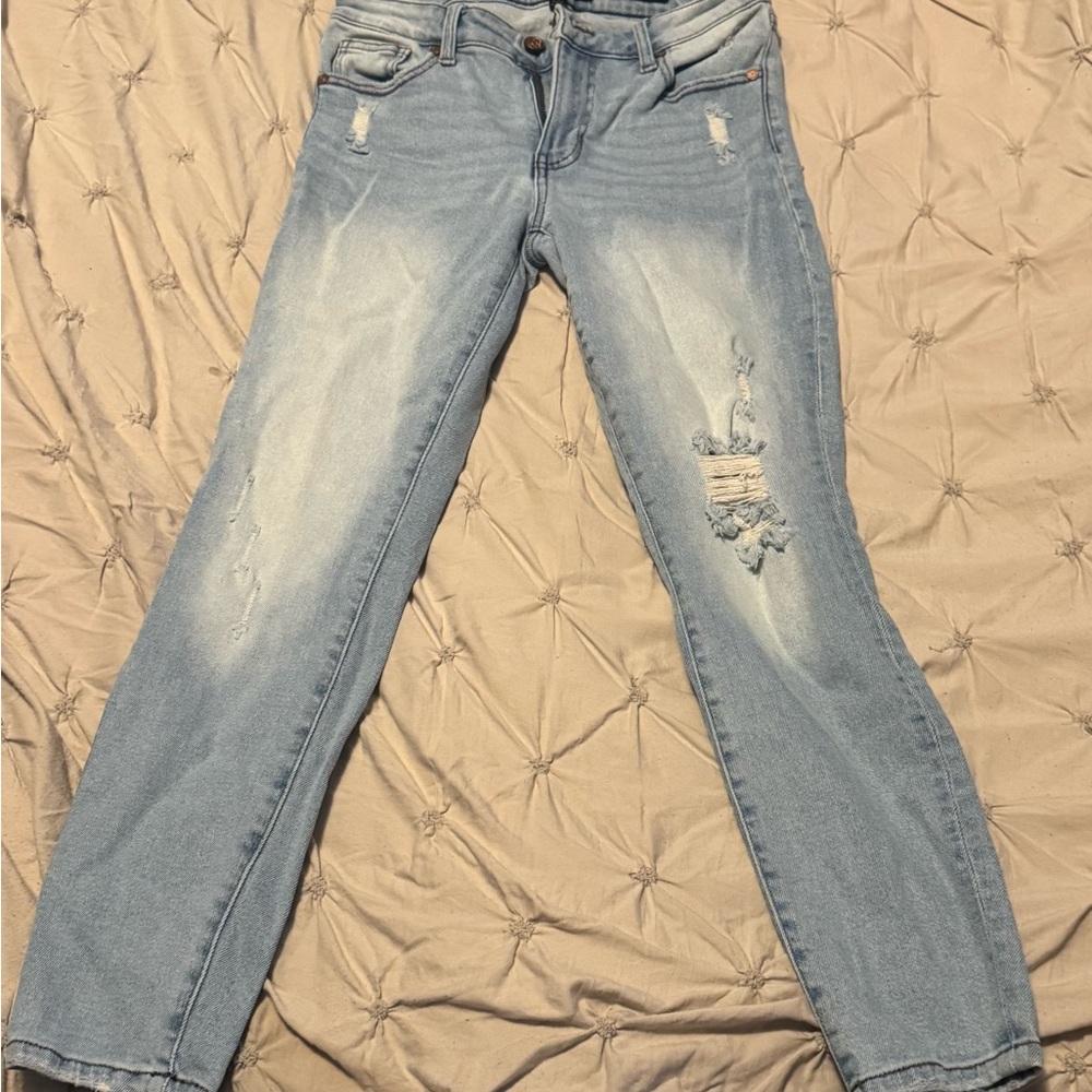 Kendall & Kylie Light Blue Straight Leg Jeans